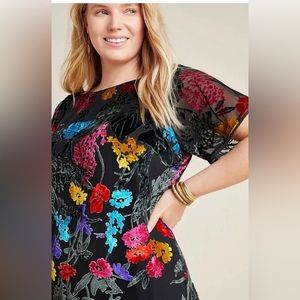 NWT Anthropologie Alisa Burnout Tee Dress